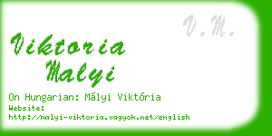 viktoria malyi business card
