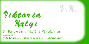 viktoria malyi business card